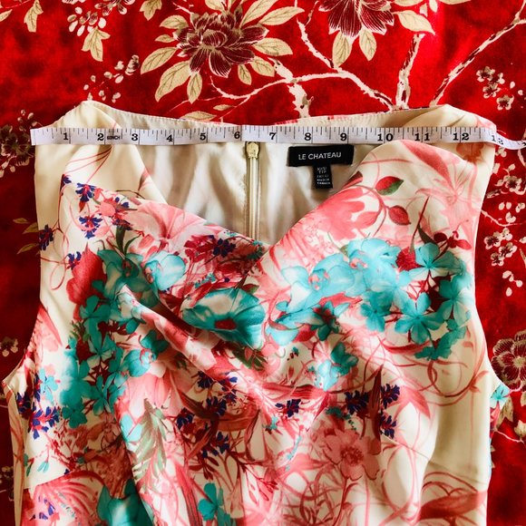 Beautiful Le Château Made-in-Canada Cowl Neck Midi Lined Pencil Dress XXS - Picture 9 of 16